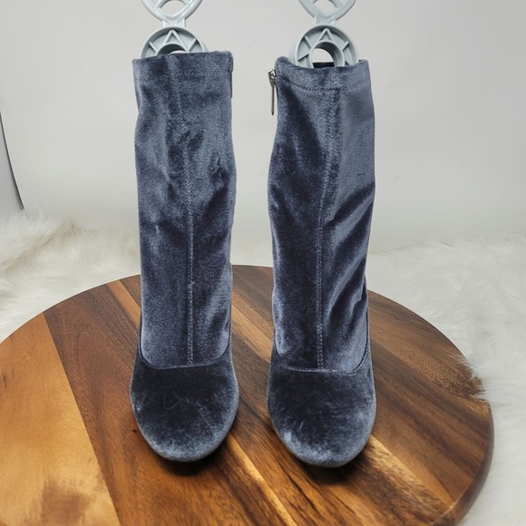 Sam Edelman Calexa Blue Velvet 4" Heels Women's Ankle Boots 8.5 - Picture 1 of 8